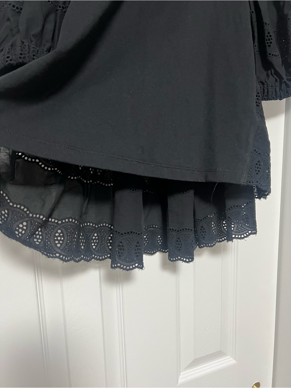 Anthropologie Othilia Idina Eyelet Top Black Size M NWT - Picture 7 of 11